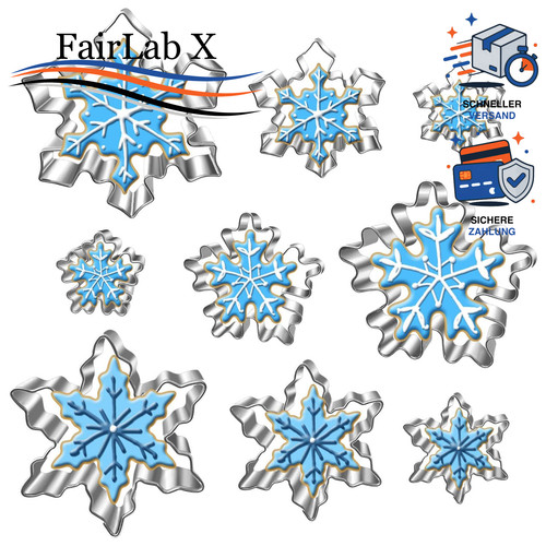 Schneeflocken ausstecher set - set, 9