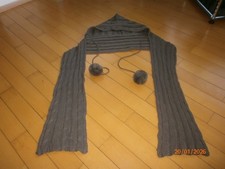 Damen Strick Kapuzen Schal mit