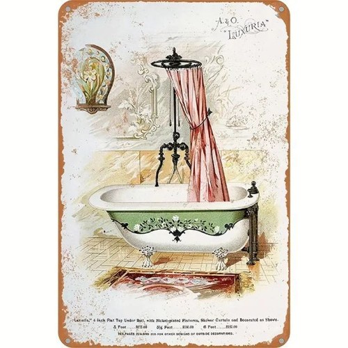 Blechschild badewanne dusche - blechschild,