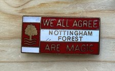 ORIGINAL 1970er WIR ALLE STIMMEN ZU NOTTINGHAM FOREST F.C ARE MAGIC FOOTBALL CLUB ABZEICHEN