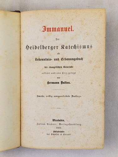 Immanuel der heidelberger - immanuel,