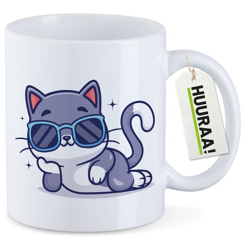 Kaffeetasse cool cat comic - kaffeetasse,