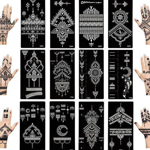 Henna tattoo schablonen - henna, 12