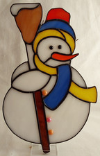 Tiffany Fensterbild Schneemann