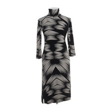 Kara Makan, Rollkragenkleid, Größe: 38, Schwarz/Weiß, Zebra, Damen #5Yz