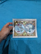 Vintage DUFEX Print Weltkarte 1626 John Speed | Hologramm-Folie Metallic-Effekt