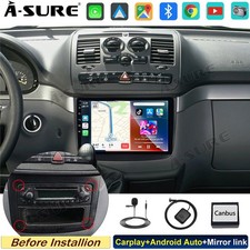 2+32G Android 14 Autoradio Carplay FM GPS Navi Für Mercedes Benz Viano Vito W639