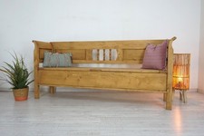 große Truhenbank im Landhausstil, Schwedenbank in Weichholz "200 cm breit"