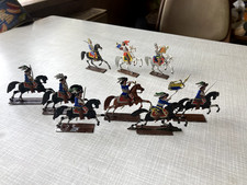 Zinnfiguren (alt) - 9 Flachfiguren - schwedische Reiterei - 30-jähriger Krieg