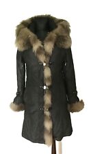 Milestone Mantel mit Kapuze und Fuchs Pelzbesatz Gr.36