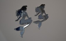 Meerjungfrau Acryl Spiegel Haus Bad Schlafzimmer Kinder Wand bruchsicher Kunststoff