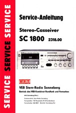 Service-Anleitung RFT SC 1800