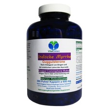 Guggul Indische Myrrhe Ayurveda Guggulsterone 360 Pulver Kapseln. 26810-360