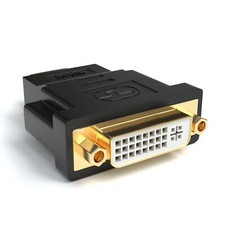 DVI-I (24+5) zu HDMI Adapter | DVI Buchse auf HDMI Stecker | Kontakte Vergoldet