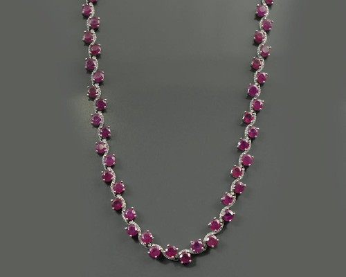 Facettiert pink rubin rund - pink,