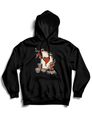 Poker sweatshirt heart asso - heart,