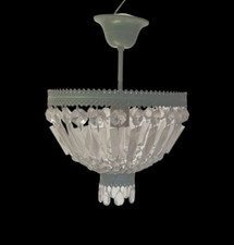 13031 bezaubernder Korblüster / Lüster mit Messingborte