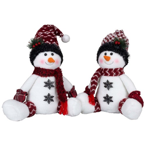 Schneemann 36cm sitzend - 36cm,