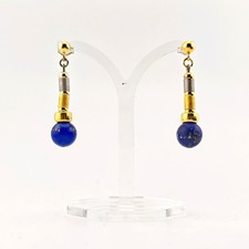 💙 Wunderschöne Ohrhänger 💙 Lapislazuli Ohrringe Silber Vergoldet - Lapis 