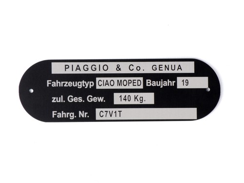 Typenschild oem qualität - -oem, qualitÄt-