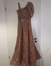 Hermoda Abendkleid lang Gold