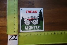 Alter Aufkleber Motorsport Cross Geländefahrzeug Quad TREAD LIGHTLY