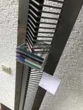 Shabby Chic Designer ?CD Regal Metall Handarbeit 56 CDs H 200 B 23 Sockel 32x13