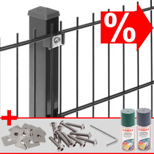 Doppelstabmattenzaun Komplettset inkl. Pfosten und Schrauben Klemmhalter 6/5/6mm