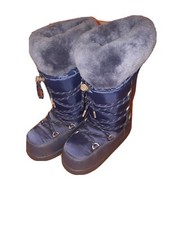 UGG Moon Boots Schneeboot  Lammfell /Leder  blau NVP: ca.890,€ wie NEU