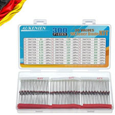 1W Zener Diode Z Dioden Sortiment Set 30 Wert Zenerdiode Kit 3V 3,3V 3,6V 3,9V 4