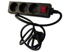 Hama Mehrfachsteckdosenleiste 3-fach schaltbar Schwarz Stromverteiler