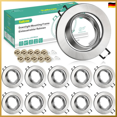 Einbaustrahler gu10 set - set, 10er