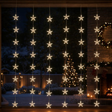 LED Sternen Lichtervorhang 200