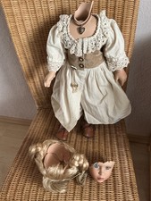 verletzte Porzellanpuppe - Walter Schneider - Tracht, limitiert, pflegebedürftig