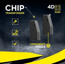 ★2x Transponder Wegfahrsperre RFID Chip 4D63 / 4D ID63 ID83 für FORD MAZDA★
