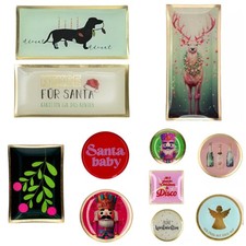 Love Plates Teller Schale Ablage Glasteller Deko Tischdeko bunt XMas Weihnachten