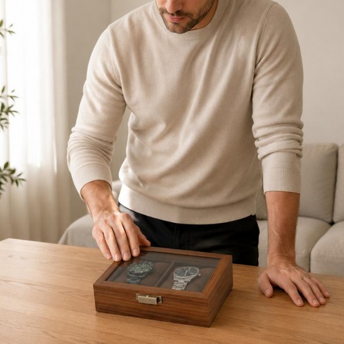 Uhrenbox aus holz - aus,