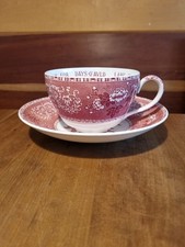 Spode Jumbo Tasse Pink Camilla Spruch WE' LL TAK A CUP O KINDNESS Rar