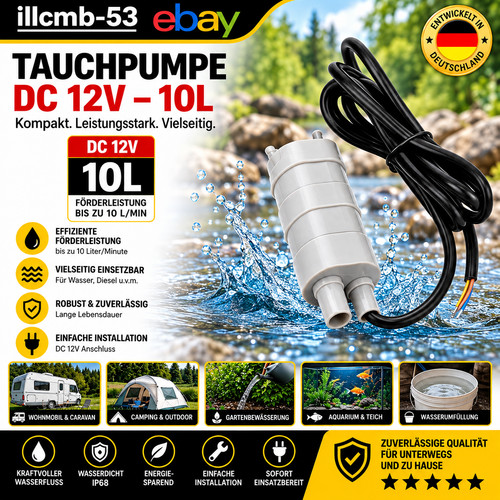 10l tauchpumpe 12v pumpe - dc,