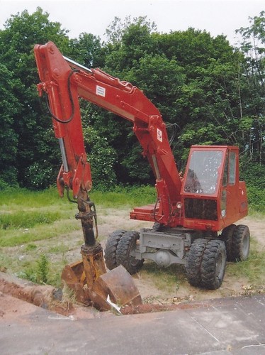 Alter bagger foto im 10er - bagger, o&k