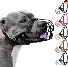 BRONZEDOG Pitbull Hundemaulkorb Metallmaske Amstaff Drahtkorb Pit Bull