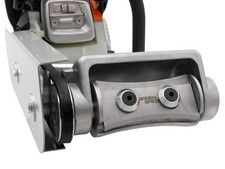 SÄGENSPEZI Schälgerät oval Anbaugerät für Kettensäge Motorsäge Rindenschäler