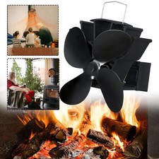 Stromloser Ofen Ventilator Stove Fan Holzofen 4 Flügel für 60 - 340 °C Kaminrohr