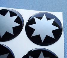 4x Embleme für Nabenkappen