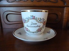 Kaffeetasse + Untertasse / Seltmann / Vohenstrauß / Bavaria / Zum Namenstag