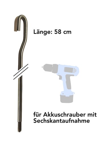Markisenkurbel elektrisch 58cm