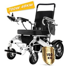 Elektrorollstuhl für Erwachsene, Faltbarer Rollstuhl, Vollgummireifen, 700W 24AH