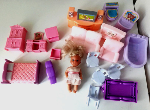 Mini puppen möbel - puppen, 18-tlg