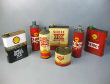 Konvolut alte Öldosen Shell Öl Oel Kanister Öldose Blechdose Werbung Oldtimer