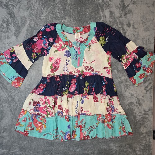 Boho tunika kleid blumen - tunika,